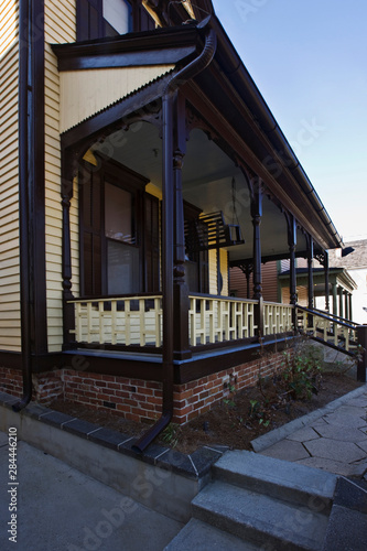 USA, Georgia, Atlanta. Front view of the birthplace of Martin Luther King Jr., a National Historic Site. 