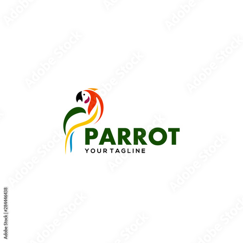 Parrot Logo Design Vector Stock