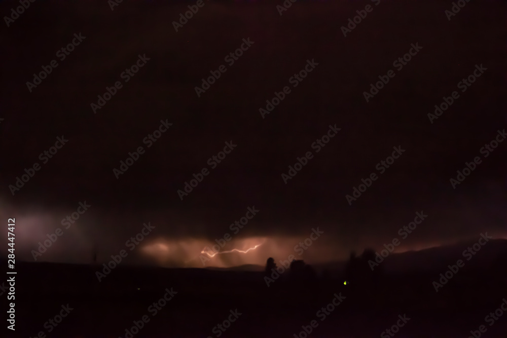 Rainstorm and Lightning over the Sawthooth Range, Sawtooth National Recreation Area, Idaho