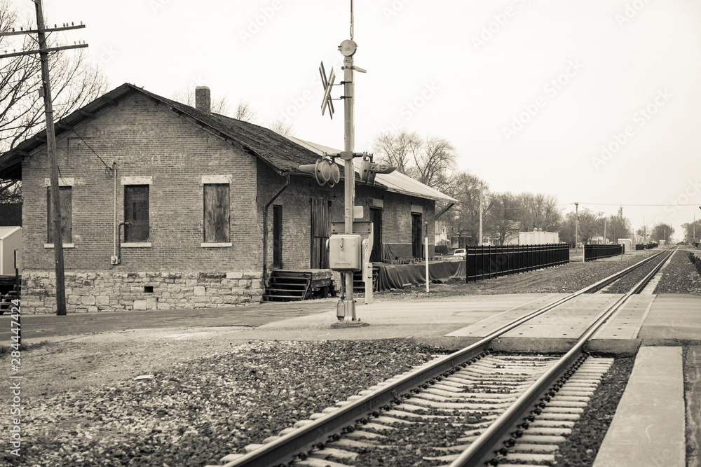 Train Station, Lincoln, Illinois, USA. Route 66