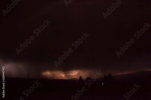 Rainstorm and Lightning over the Sawthooth Range, Sawtooth National Recreation Area, Idaho