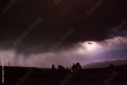 Rainstorm and Lightning over the Sawthooth Range, Sawtooth National Recreation Area, Idaho photo