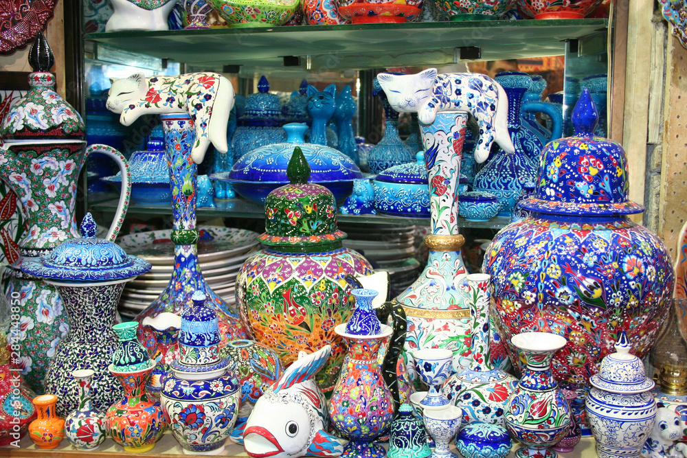 souvenirs at bazaar in Istanbul