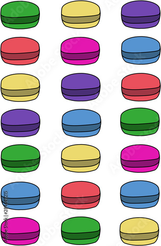 macaroons cartoon illustration vector