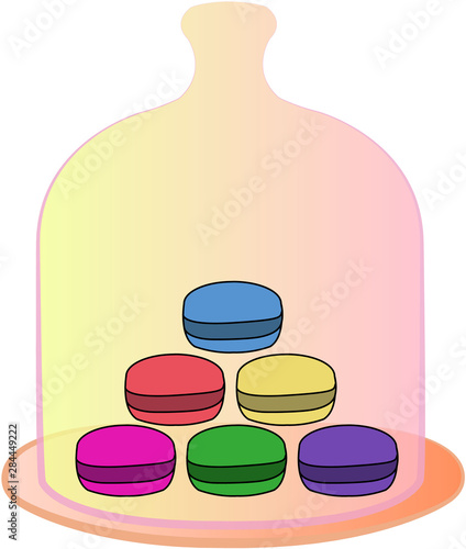 macaroons cartoon illustration vector