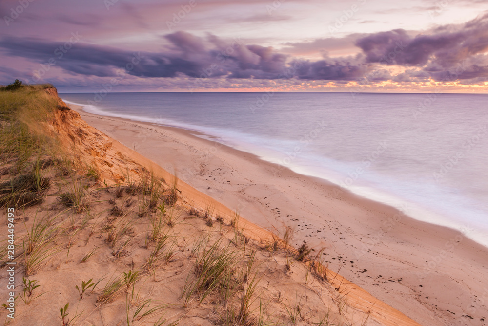 Sunrise view from the Marconi Station Site in the Cape Cod National Seashore in Wellfleet, Massachusetts.