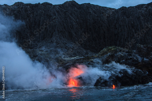 Kilauea lava flow near former town of Kalapana, Big Island, Hawaii, USA