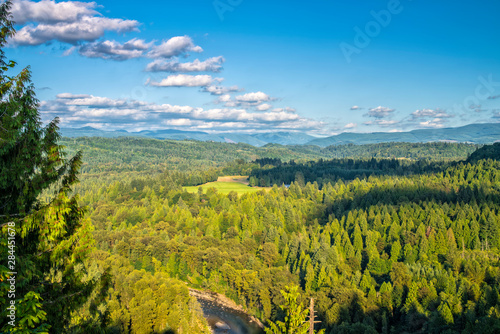 Jonsrud forest and Sandy river viewpoint Oregon state.