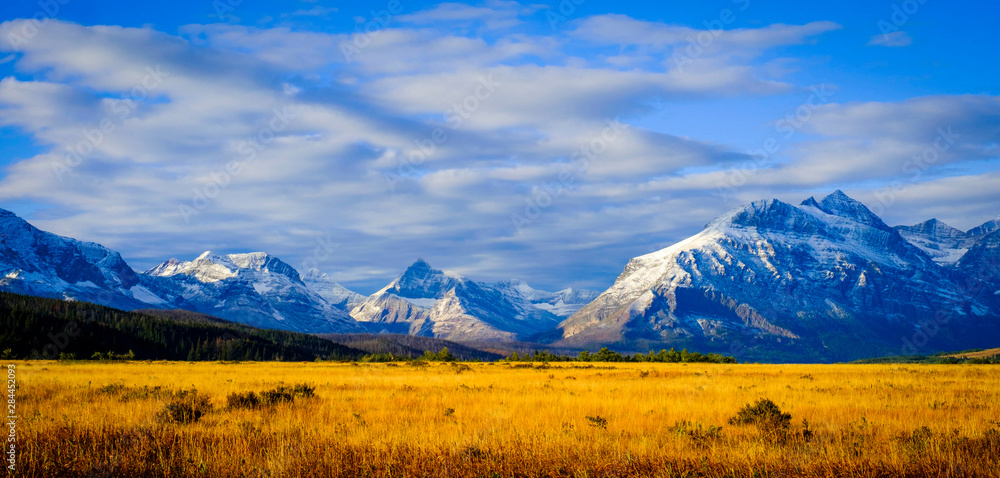 Montana, USA. Glacier National Park, landscape, autumn