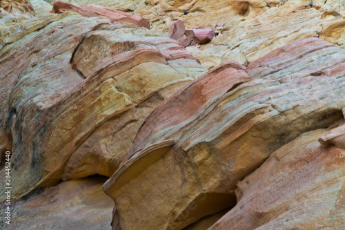 Fototapeta Naklejka Na Ścianę i Meble -  Close-up, Rainbow Vista, Valley of Fire State Park, Nevada, USA.