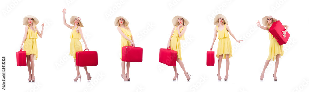 Young woman preparing for vacation Young woman preparing for vacation