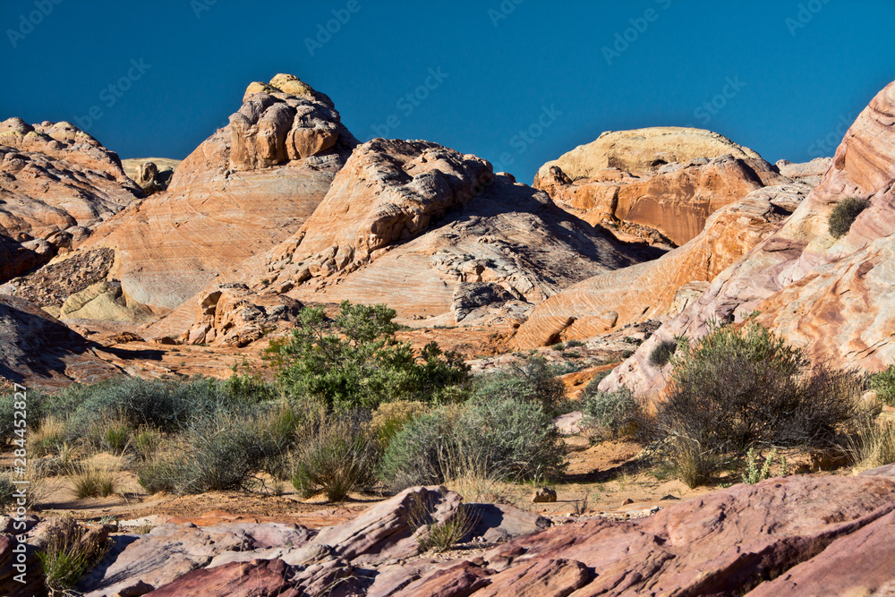 Colorful terrain, Valley of Fire State Park, Nevada, USA. Colorful terrain, Valley of Fire State Park, Nevada, USA.