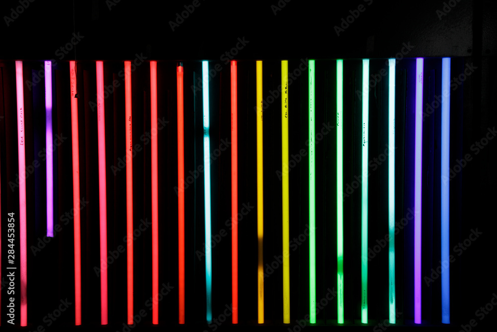 Albuquerque, New Mexico, United States. Neon tubes. Albuquerque, New Mexico, United States. Neon tubes.