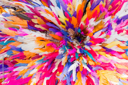 Quadro em tela A plethora of feathers at an African festival, New York City, New York, USA