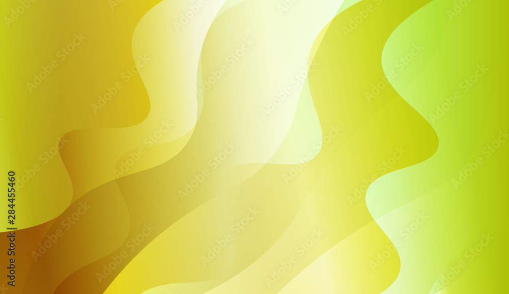 Template Background With Wave Geometric Shape. For Template Cell Phone Backgrounds. Vector Illustration with Green Yellow Color Gradient. Template Background With Wave Geometric Shape. For Template Cell Phone Backgrounds. Vector Illustration with Green Yellow Color Gradient.