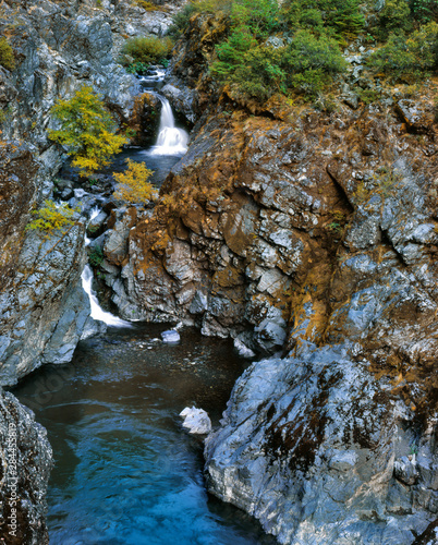USA, Oregon. Stair Creek Falls along the Rogue River.