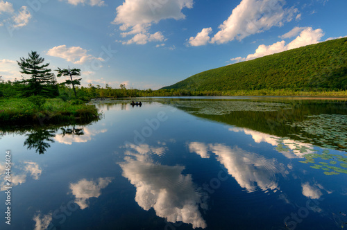 USA, New York State. Clouds reflected in Labrador Pond photo