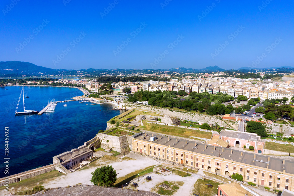 Panoramic view of Corfu Town, Kerkyra Island, Greece