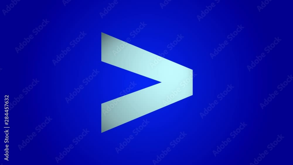 greater than symbol 3D animation on blue background greater than symbol 3D animation on blue background