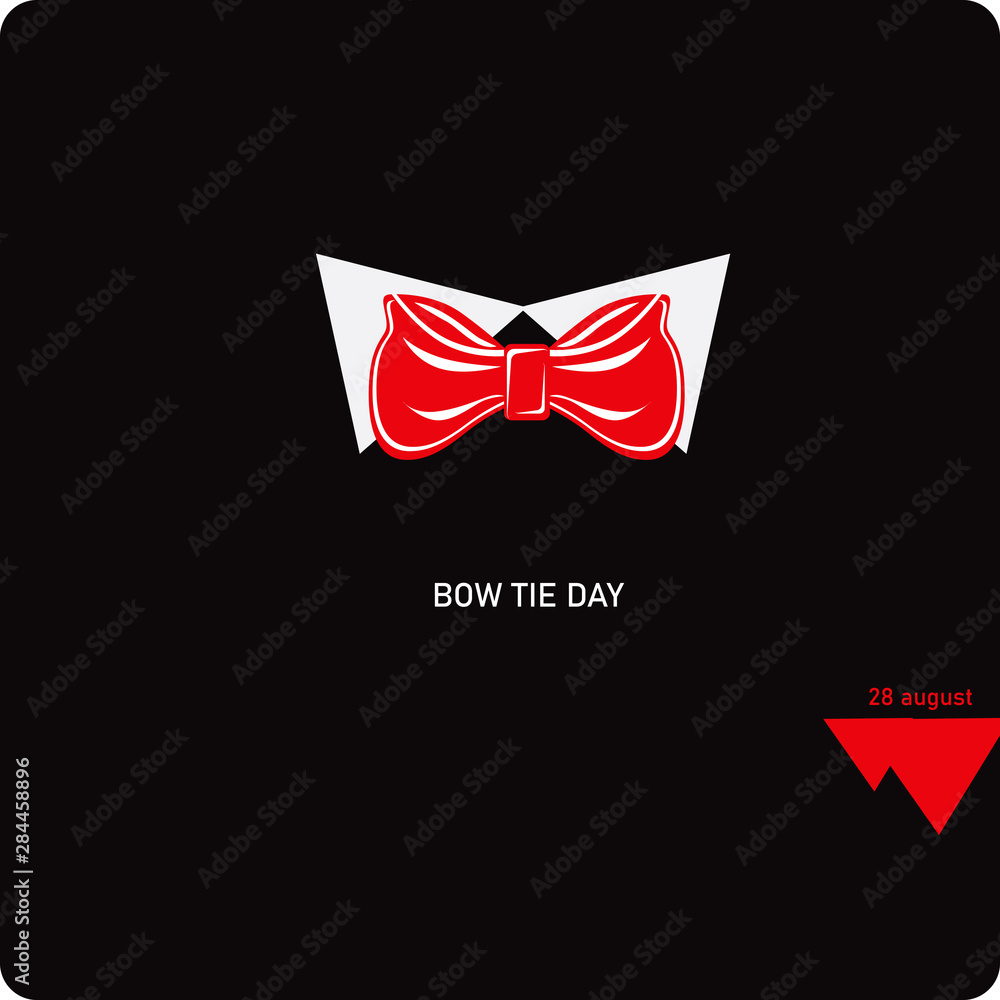 Greeting label Bow Tie Day Greeting label Bow Tie Day