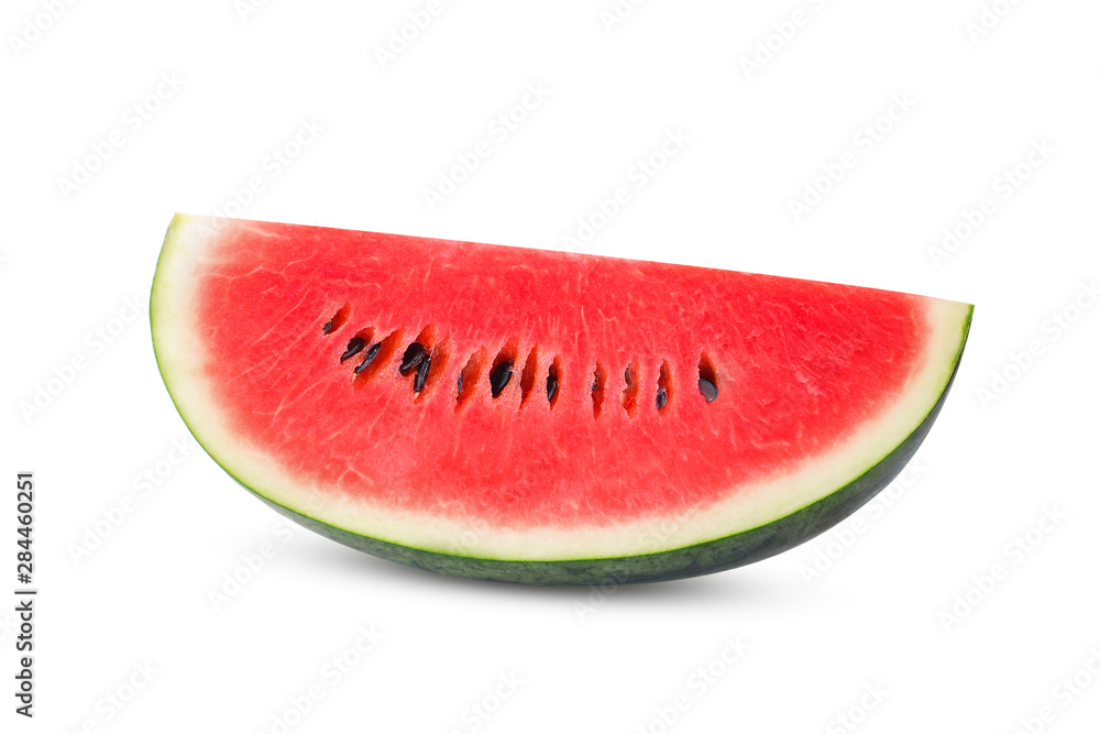 sliced watermelon isolated on white background