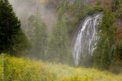 USA, Washington, Mount Rainier National Park. View of Narada Falls. 