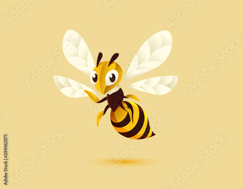 Bee mascot vector illustration