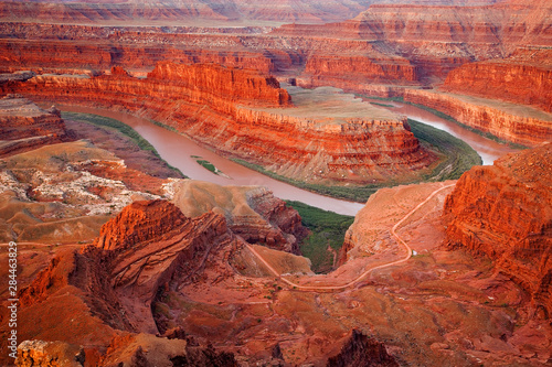 USA, Utah, Dead Horse Point State Park. View of The Gooseneck section of Colorado River. 