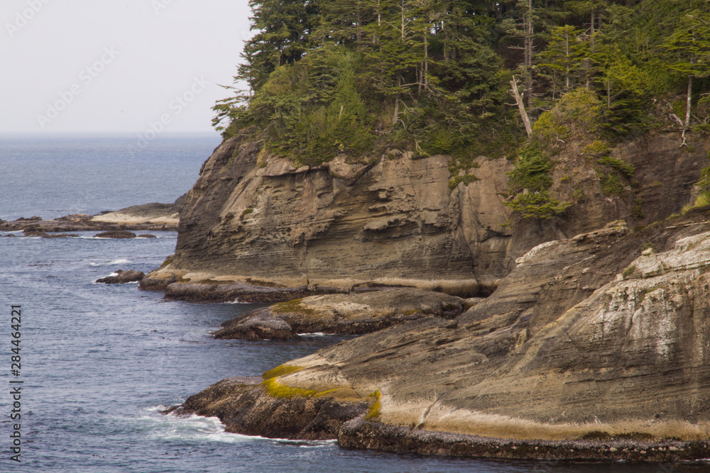 United States, Washington State, Olympic National Park. Cape Flattery Trail. Most northwestern point in the continental US.