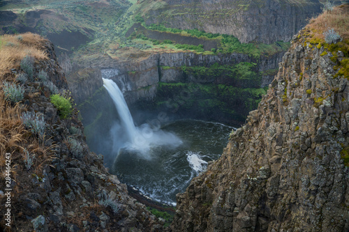 USA. Washington State. Palouse Falls in the spring, at Palouse Falls State Park.