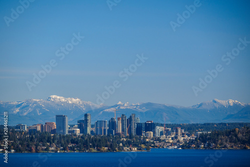 USA, Washington State, Bellevue. Bellevue skyline from Lake Washington. © John & Lisa Merrill/Danita Delimont