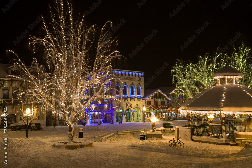 USA, Washington, Leavenworth, Christmas Lights - 