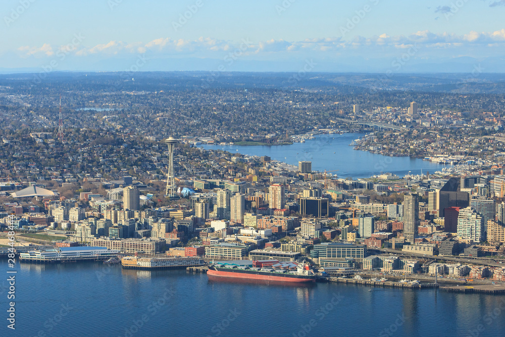 Aerial View of Seattle, Washington State, USA