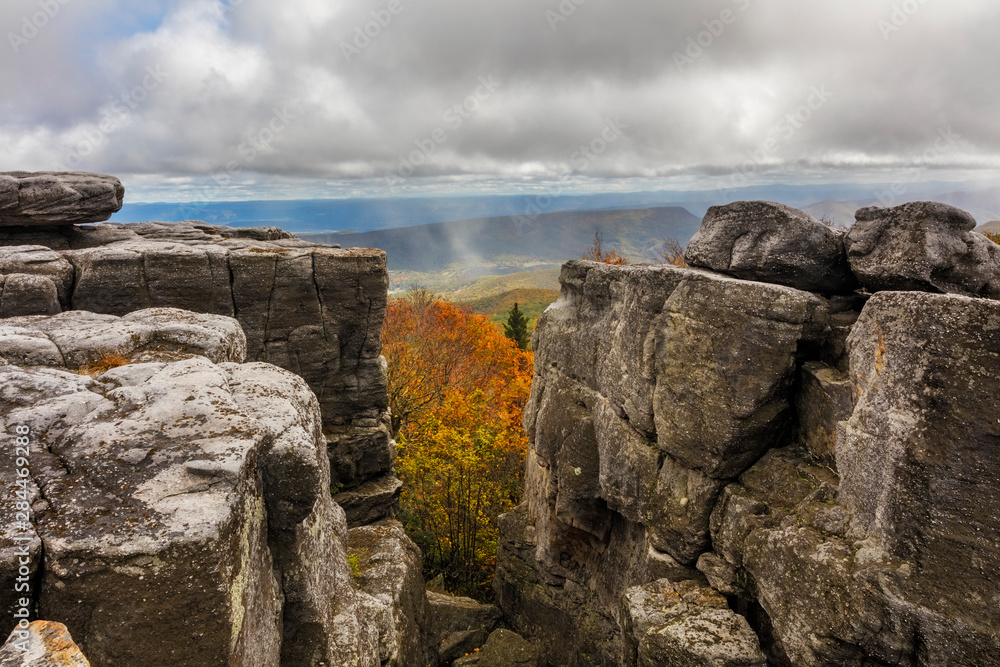 Bear Rocks in autumn in the Dolly Sods Wilderness, West Virginia, USA