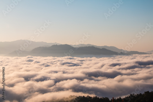 sunset in mountains