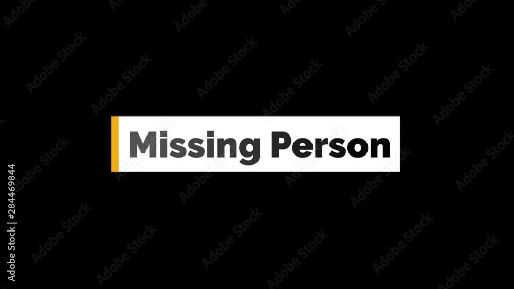 Missing Person Text Animation in Full HD. Missing Person Motion ...