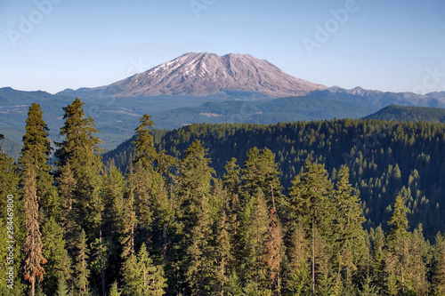USA, Washington State, Mt St Helens. Mt. St. Helens as seen from McClellan overlook, Gifford Pinchot NF, Washington State.