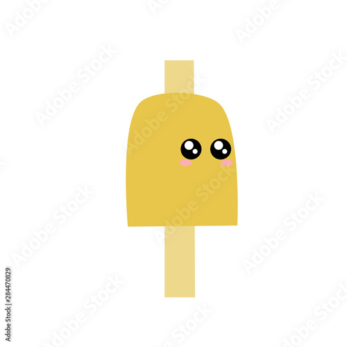 Helado con carita tierna, kawaii