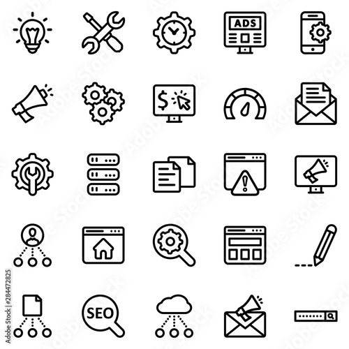 Seo Line Icon Set - 1