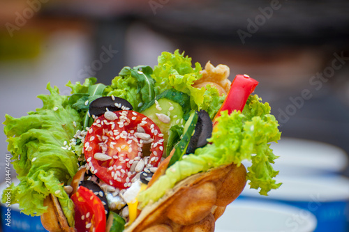 Photos Fresh street food closeup .