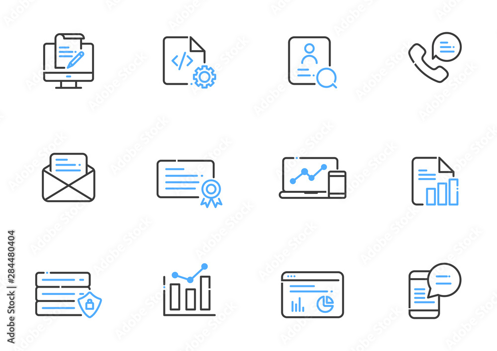 Business and technology icon collection Business and technology icon collection