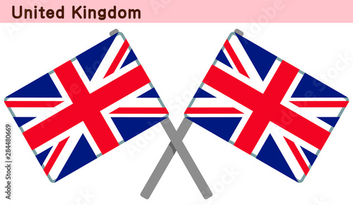 交差したイギリスの国旗