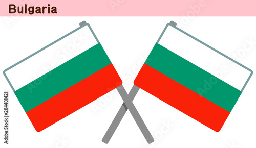 交差したブルガリアの国旗