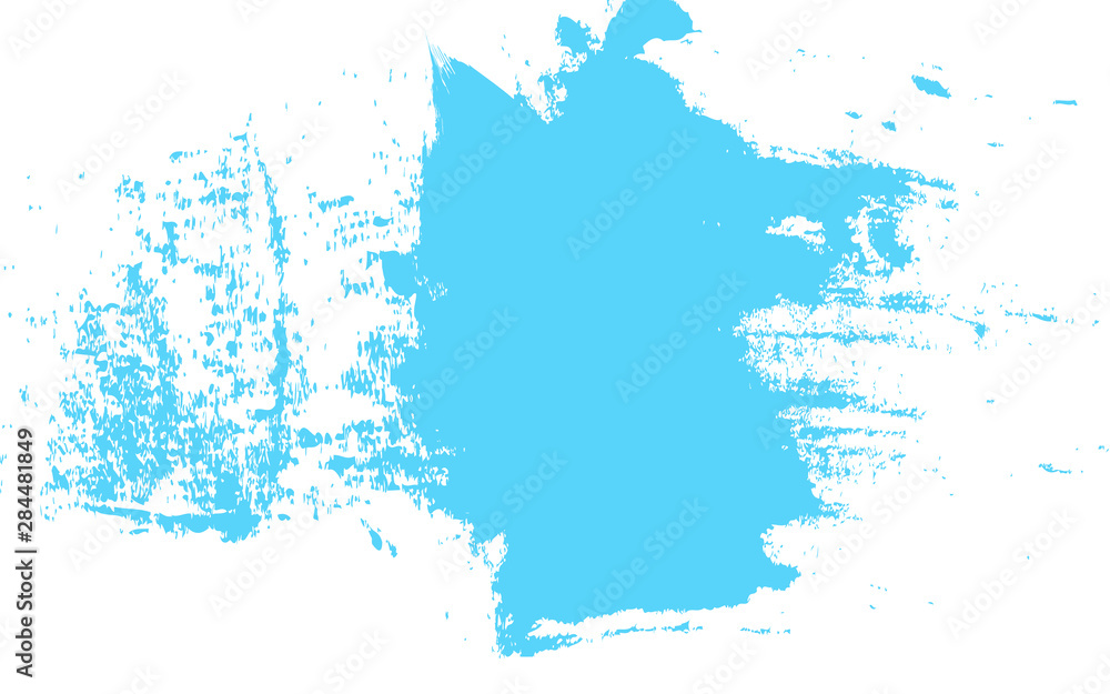Abstract background grunge texture. Brush shape paint ink color blue and white