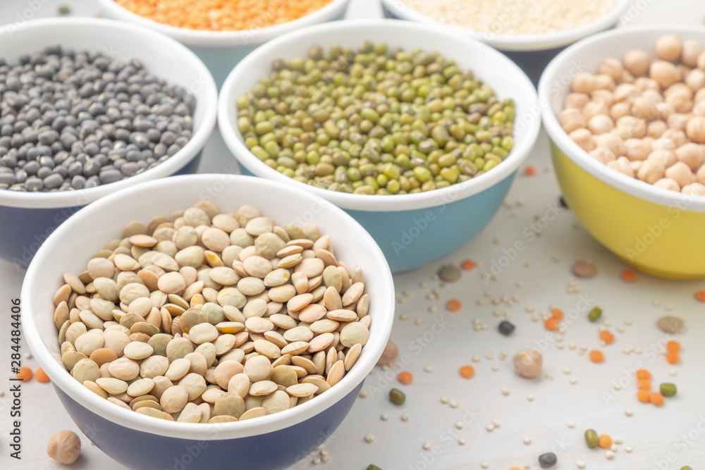 Different bean cultures in small bowls Different bean cultures in small bowls