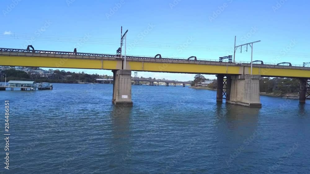 A Trainbridge which connects two suburbs of Sydney - Australia A Trainbridge which connects two suburbs of Sydney - Australia