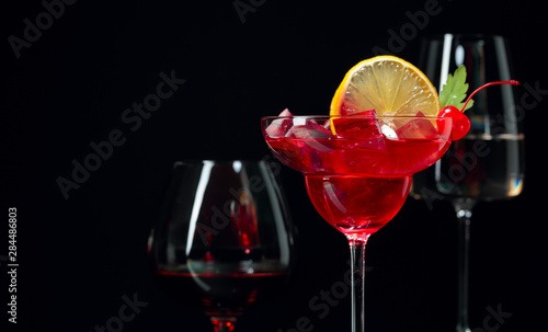 Wallpaper Mural Various alcoholic drinks on a black background. Torontodigital.ca