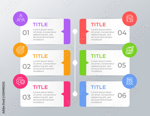 Abstract elements of graph, diagram with steps, options or processes. Business infographics design template.