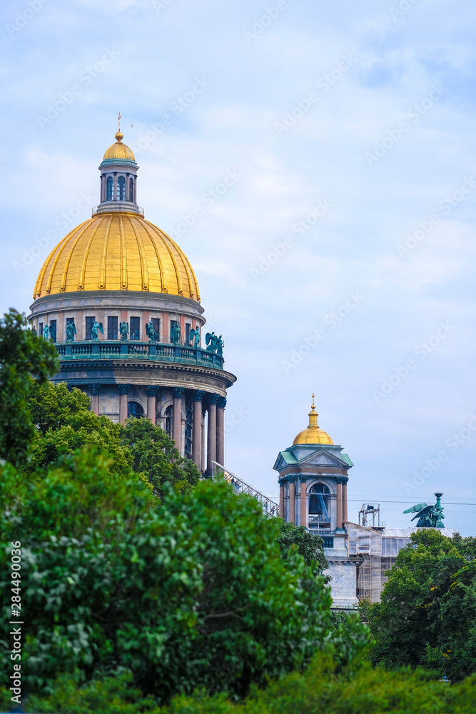 Saint Petersburg, Russia - August, 13, 2019: Saint Isaac Cathedral in Saint Petersburg, Russia