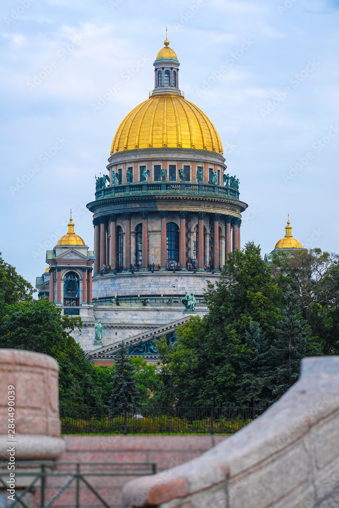 Saint Petersburg, Russia - August, 13, 2019: Saint Isaac Cathedral in Saint Petersburg, Russia